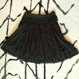 Layered Black Midi Skirt Tulle Bottom Size 10/12
